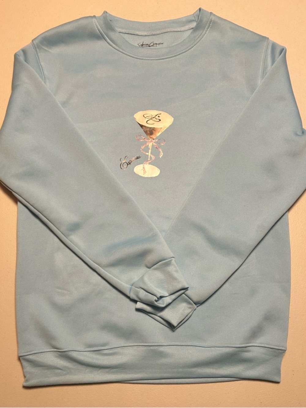 Light Blue Sabrina Carpenter “Espresso” Crewneck Sweatshirt - READ DESC